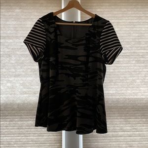 Camo peplum top